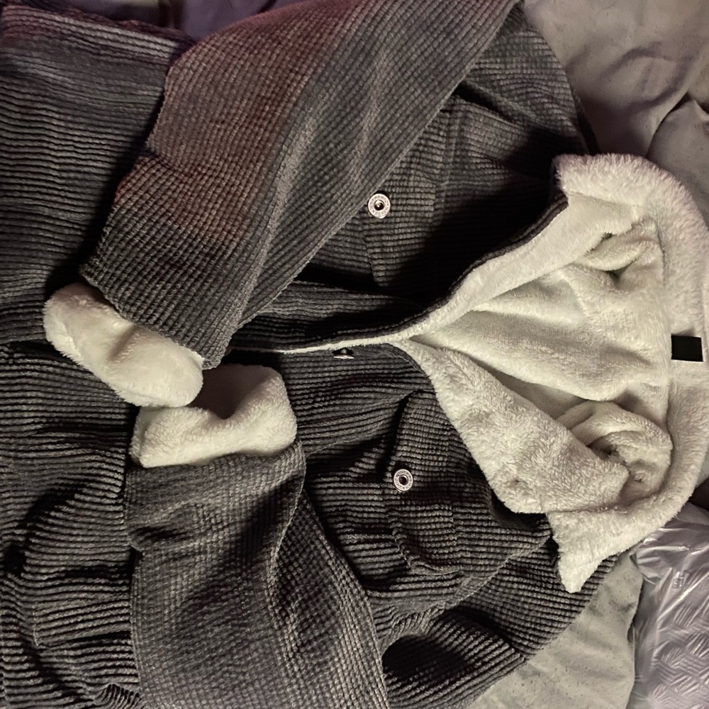 grey cozy jacket